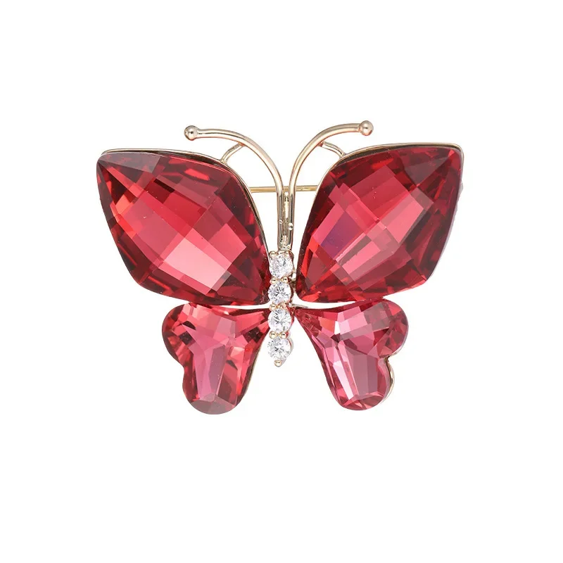 Cappotto invernale, soprabito di lana, corpetto, spilla a farfalla di cristallo di fascia alta e accessori di abbigliamento9526