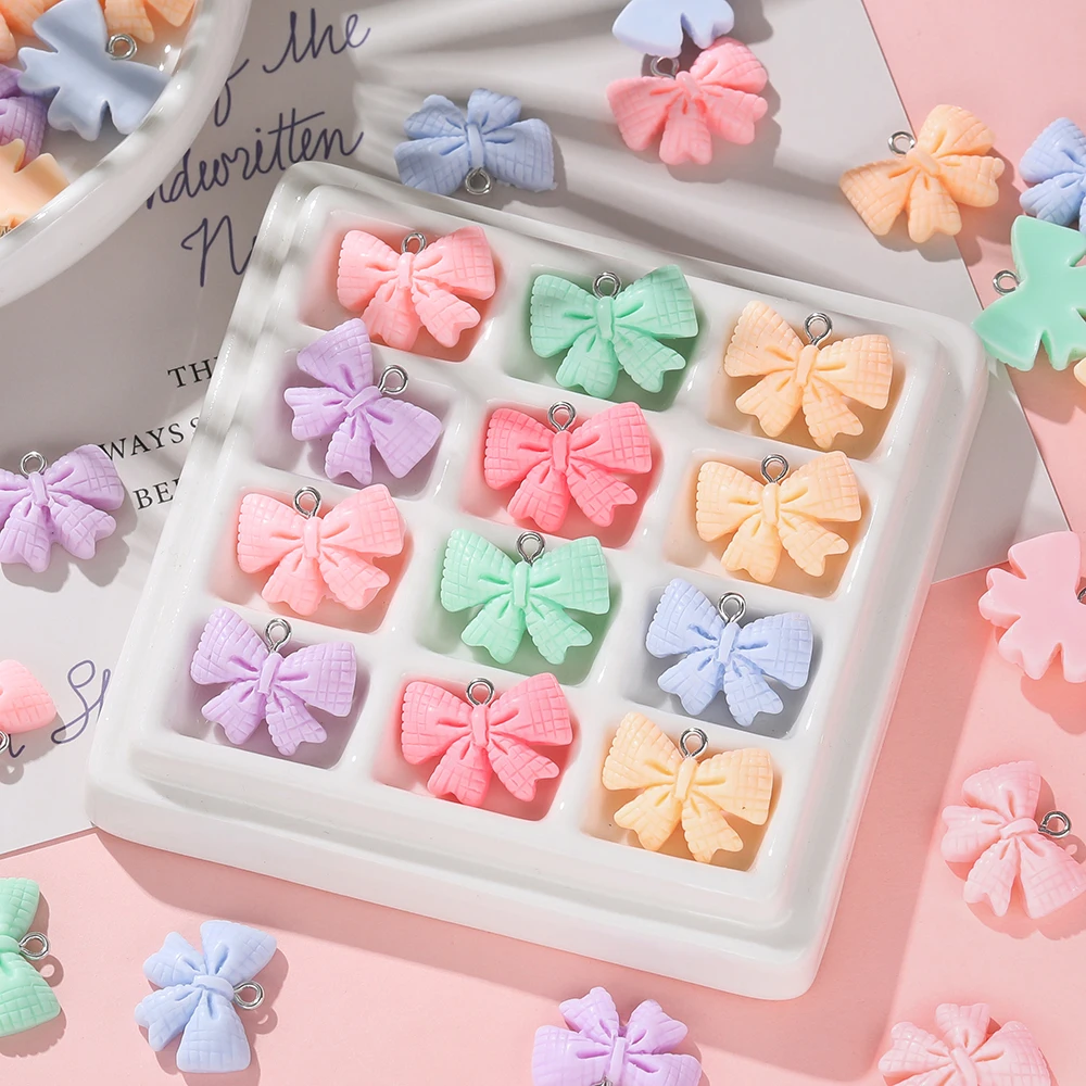 

5Pcs/lot 22*16.5MM Resin Cute 3D Bow-knot Craft Decoration for Jewelry Making DIY Bracelet Necklace Accessories