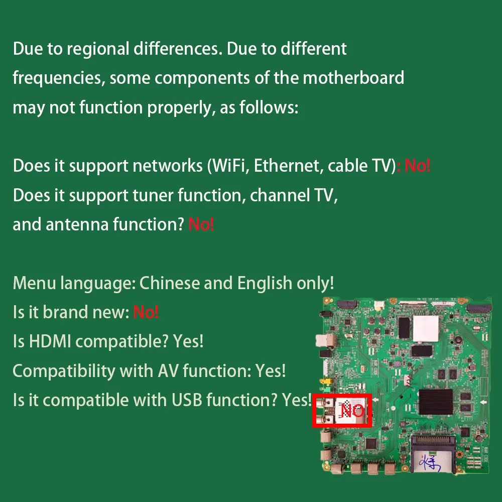 Compatible LG TV EAX66104206 Motherboard for 49UB8550 55UB850V 49UB850V 55UB8550 55UB850V-ZD Main Board EBT62954607 EBU62888601