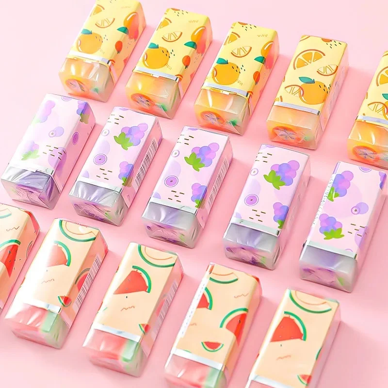 

1/3 Pieces/batch Cartoon Creative Fruit Eraser Primary School Exam Children Stationery Painting Sketch Cute Eraser Kawaii Eraser