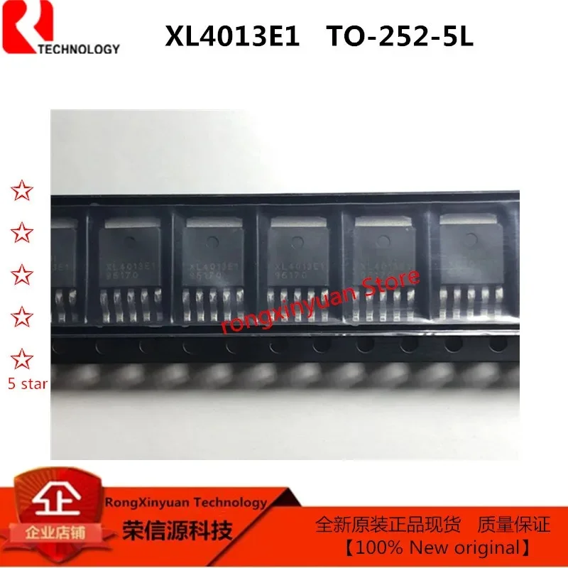 Konverter XL4013E1 TO252-5L 2021 + XL4013 4A 180KHz 36V Buck DC Ke DC 100% Baru Asli