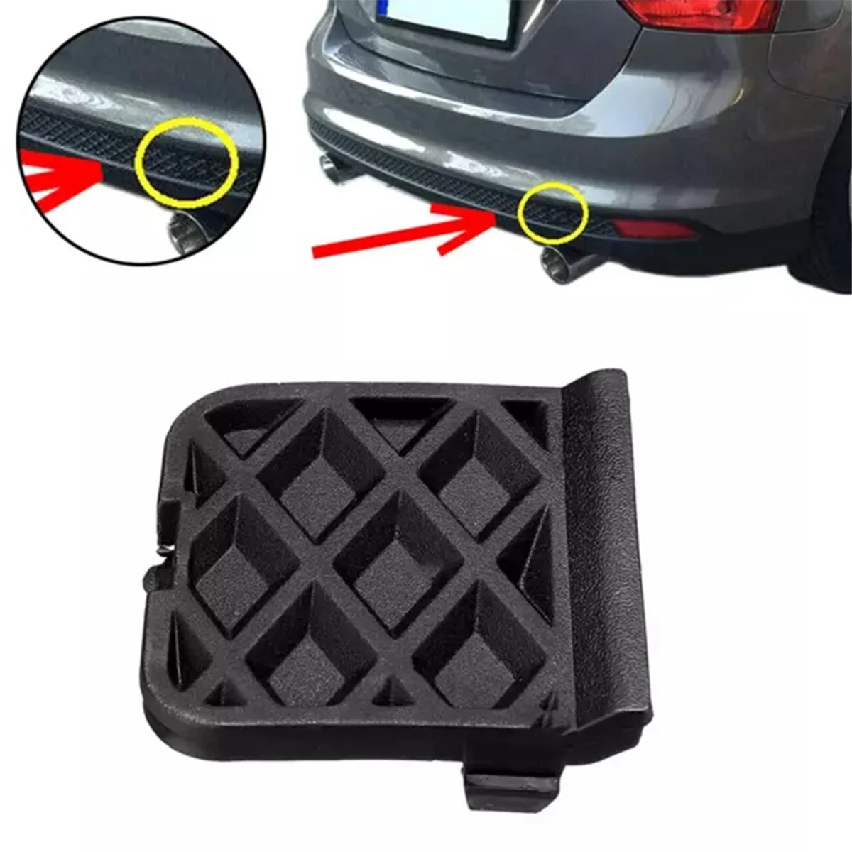 JAS-Rear Bumper Tow Hook Cover Trailer Cover for Ford Focus MK3 2011-2016 BM51A17K922AB 1705332 Auto Accessories