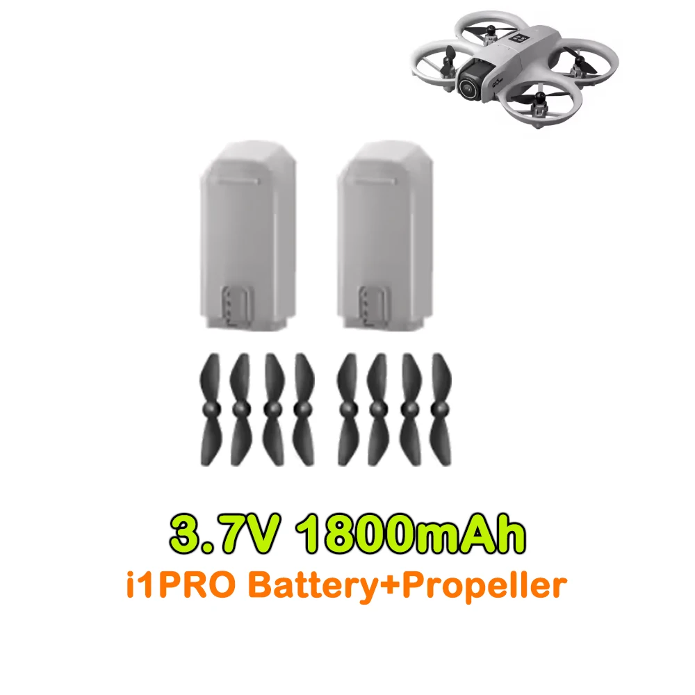 

3,7 В 1800 мАч аккумулятор 2 шт. + 8 шт. оригинальный пропеллер для i1PRO i1 PRO мини-дрон игрушечный БПЛА аксессуар для квадрокоптера