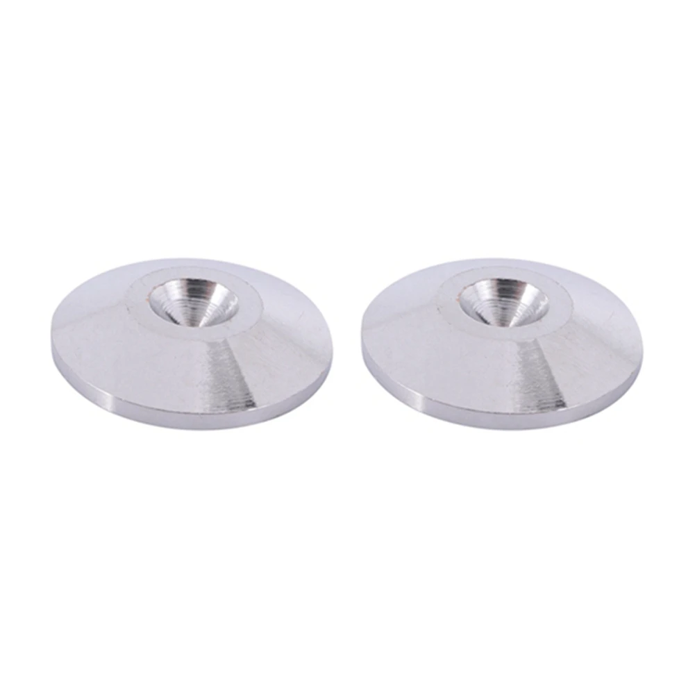 4 Pcs Speaker Pure Copper Spikes Pads HiFi Speaker Box Isolation Floor Stand Feet Cone Base Shoes Pad (Silver)