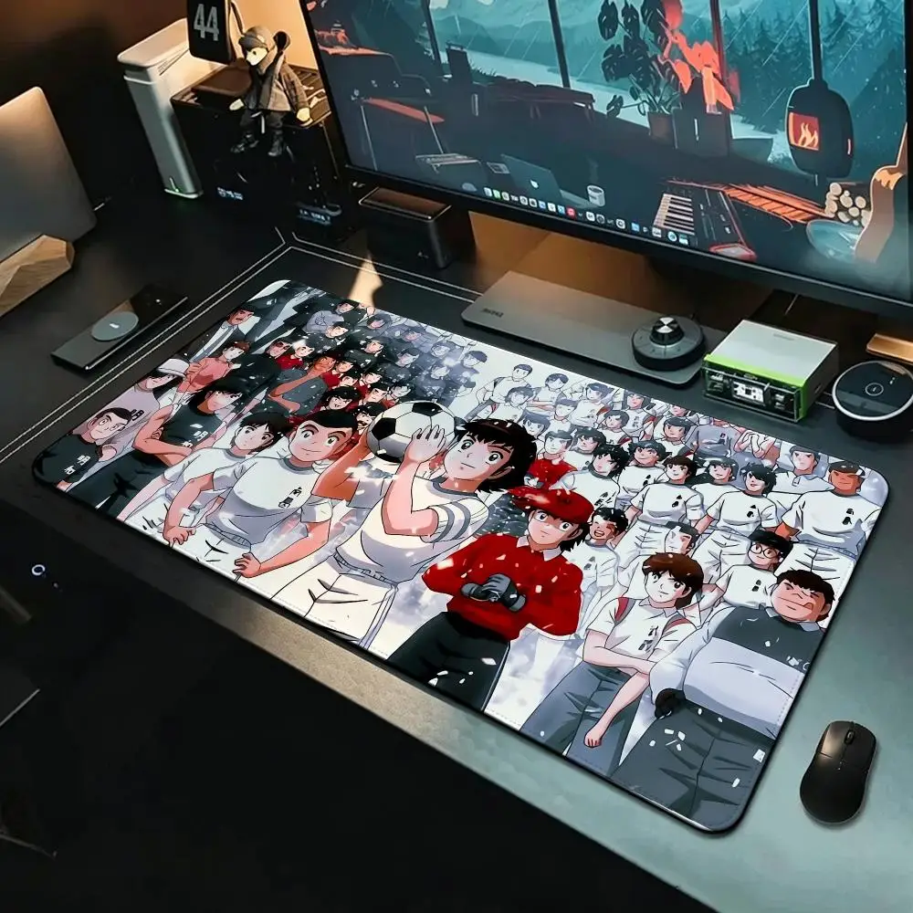 anime Captain Tsubasa Mouse Pad MousePad Stitched Edge Waterproof Desk Mat Anti‑Slip Rubber Base for PC Laptop Gaming Office