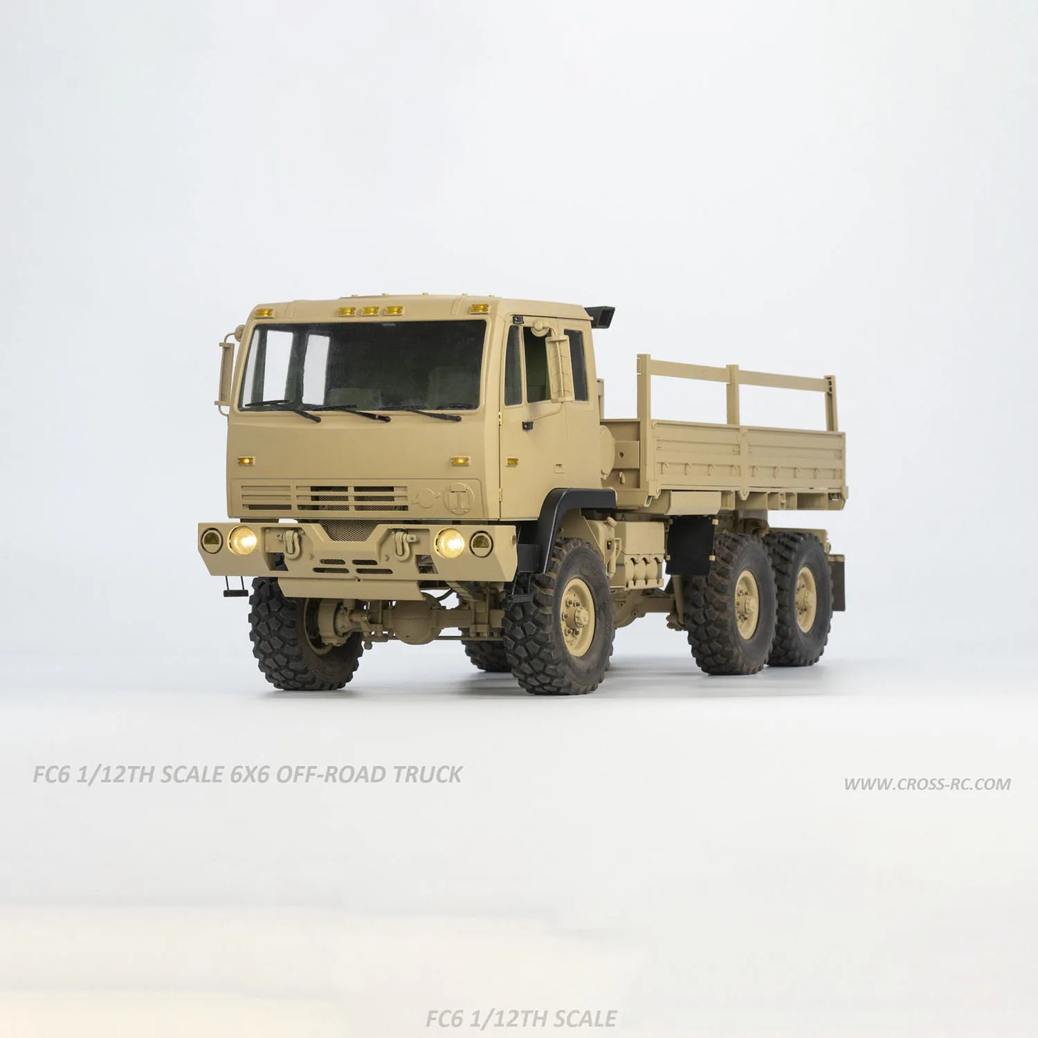 1/12 Cross 6x6 RC FC6 KIT 2-Speed Trasmission Remote Control Military Truck Model Cars 6WD Off-road Vehicle TH21785-SMT8