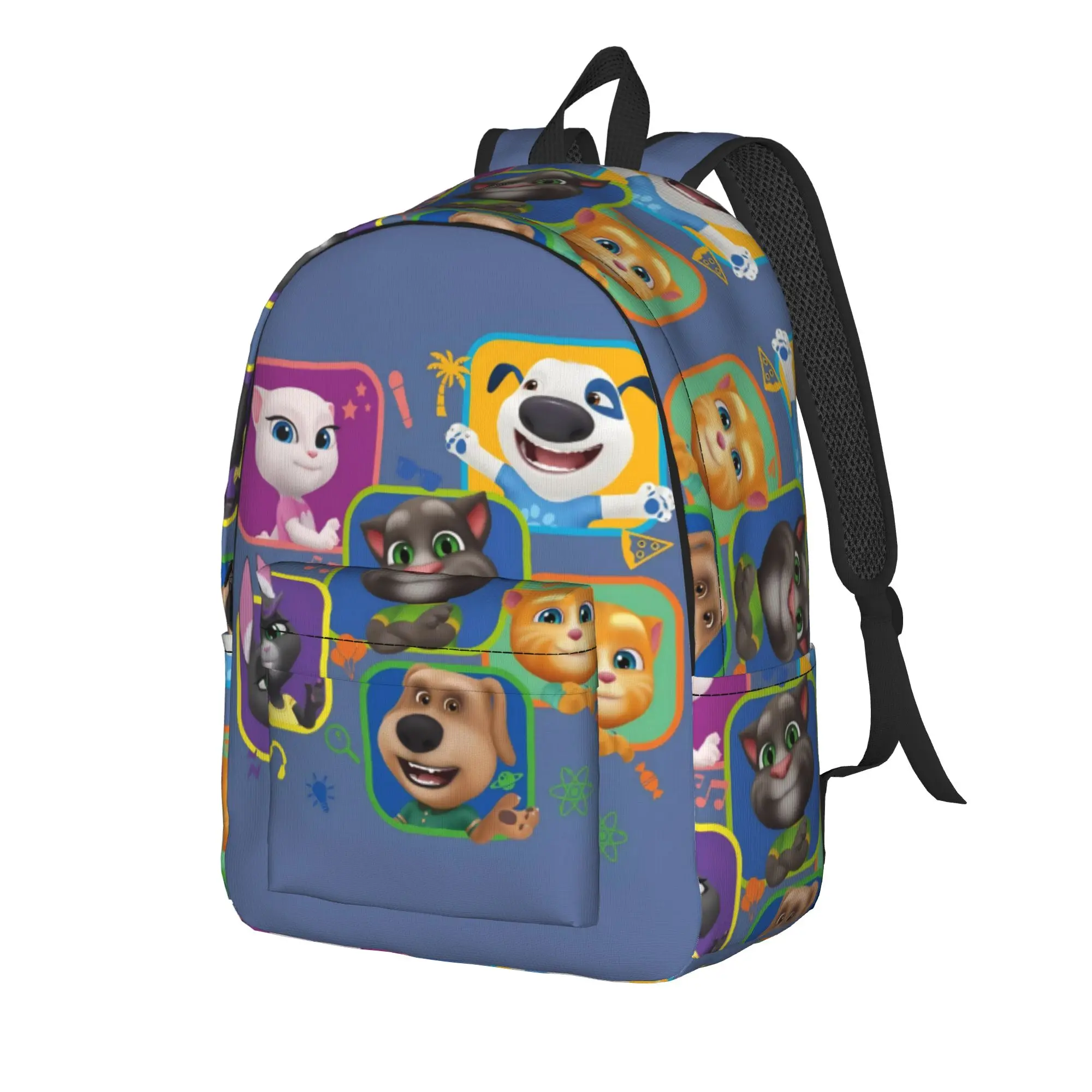 T-Talking T-Tom And F-Friends Fashion Backpack Gift High School Work  Daypack for Men Women Laptop Canvas Bags