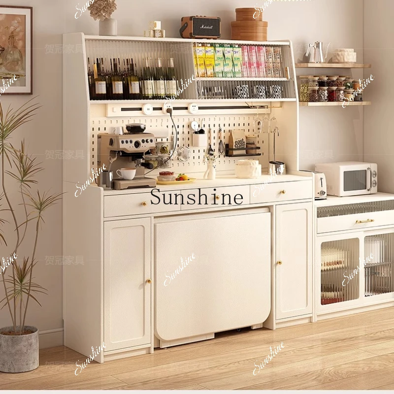 hole board multi-layer dining edge, integrated 1.5 meters against the wall, small apartment high cabinet storage, socket trackP