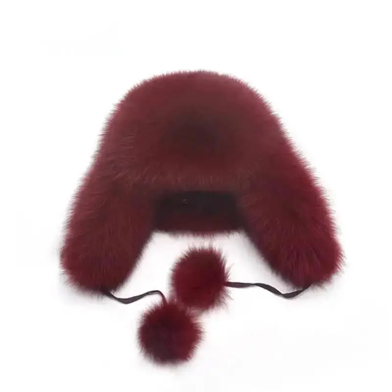

Fur Winter Hats For Children Boys And Girls Lei Feng Hats Earmuffs Leather Thickened Warm And Windproof Ski Hats Parent-child