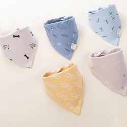 5 PCS/Lot Baby Cotton Bibs Feeding Triangle Bandana Apron Infant Burp Cloths Saliva Towel Baby Girls Eating Accessory Baby Stuff