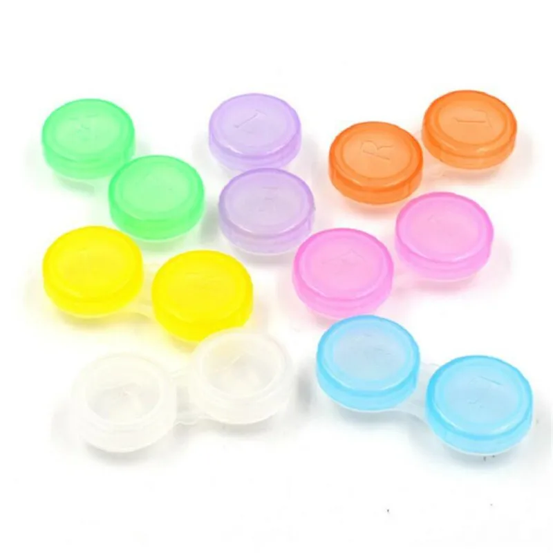 5Pcs Portable Contact Lens Case Eyes Contacts Care Container Box Contact Lenses Storage Box Two-color Contact Lens Box