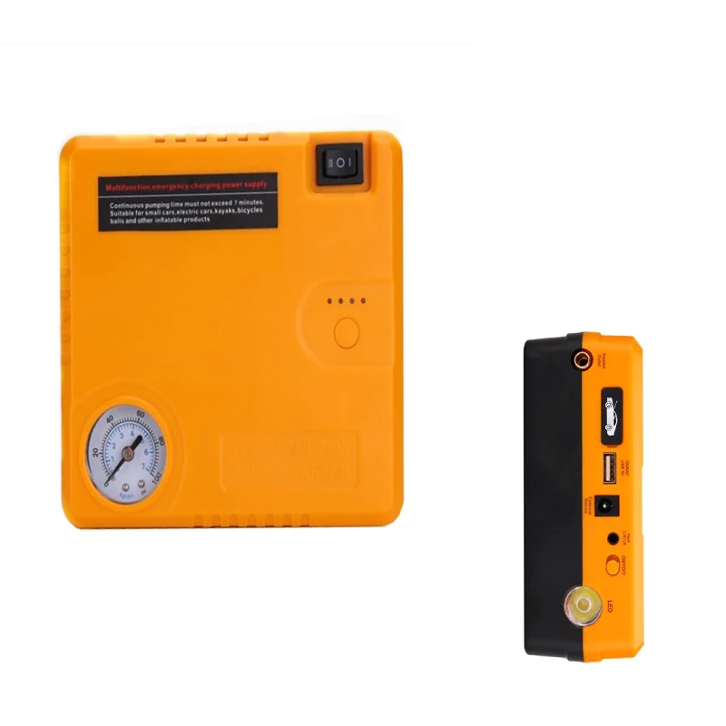 

Wireless Fast Inflation portable car jump starter emergency battery power supply with tire pumping air compressor