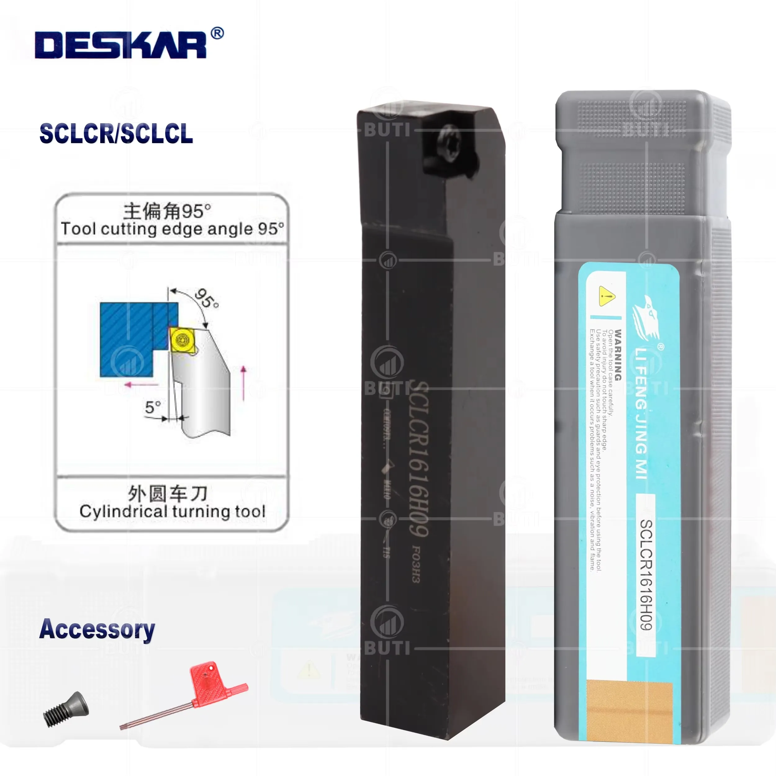 

DESKAR 100% Original CNC Cutting Holder SCLCR0808/1010/1212/1616/2020/2525 External Turning Tools SCLCR SCLCL Lathe Cutter Bar