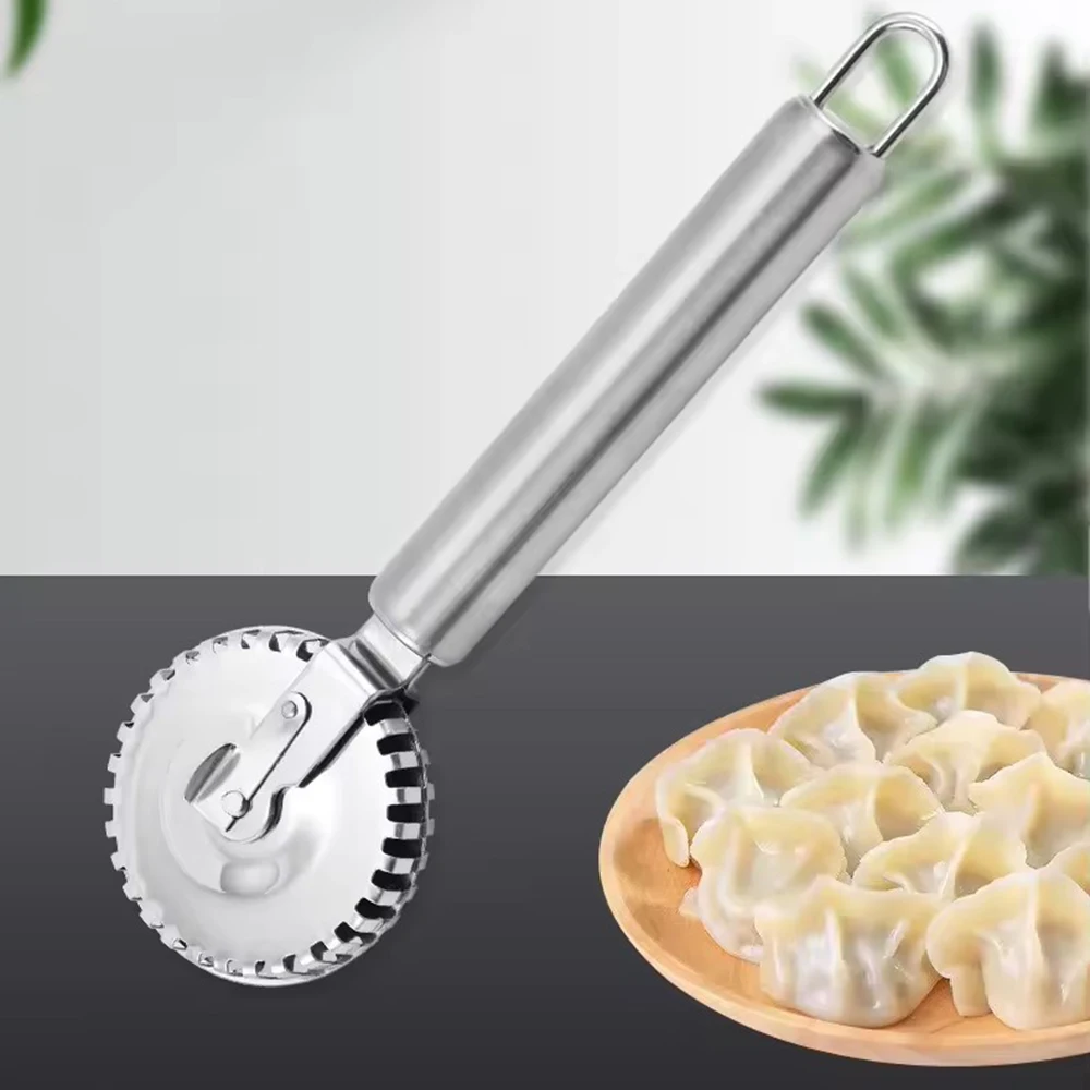 2PC New Arrival Ravioli Cutter  Stainless Steel Wheel, Perfect for Cutting, Sealing, And Crimping Fresh Pasta and Pastry Dough