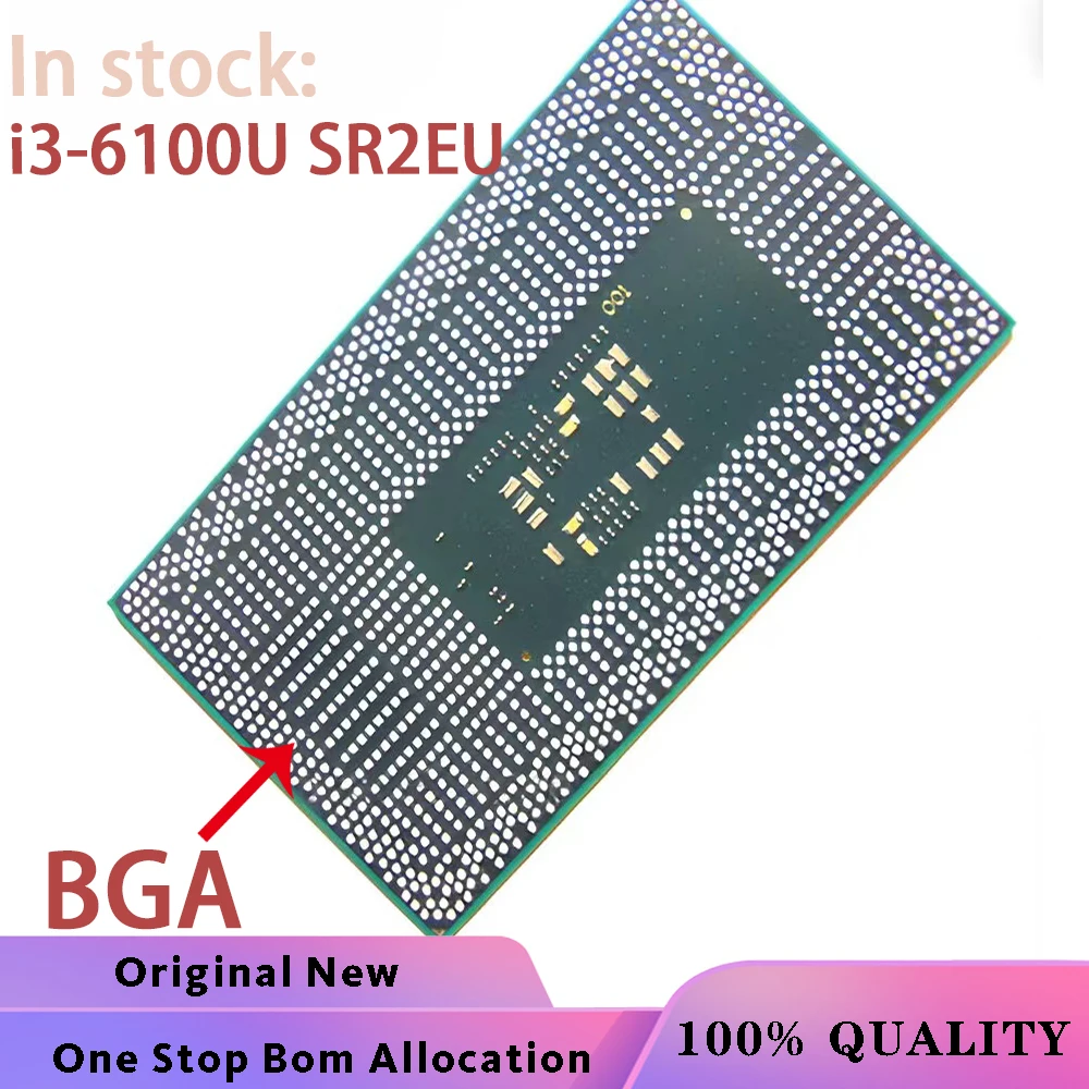 

100% New i3-6100U SR2EU i3 6100U BGA Chipset