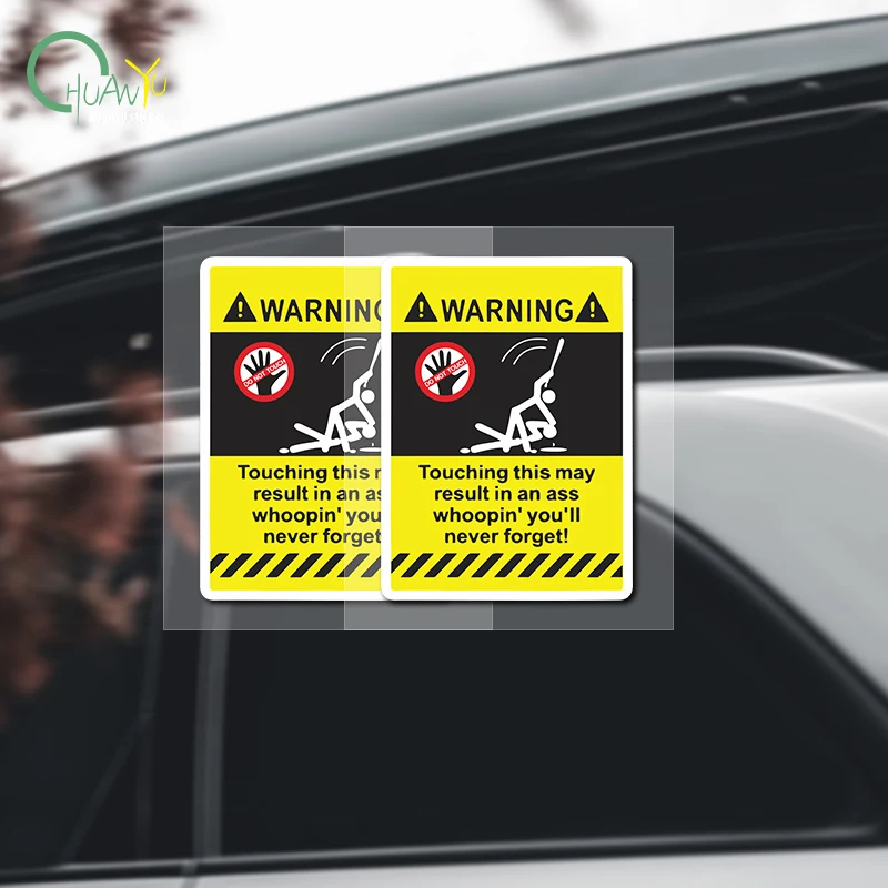 Creative Personalized Warning Sticker: Do Not Touch, Do Not Move, Do Not Touch Me, Scratch Cover Car Sticker for Motorcycle