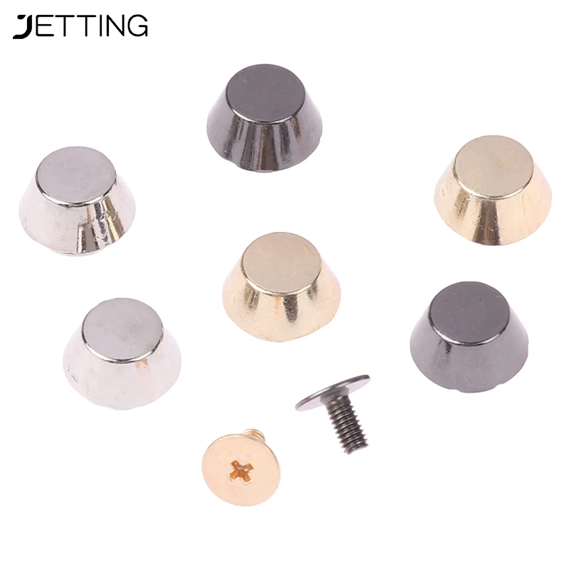 10sets Metal Bag Legs Bottom Rivets For DIY Leather Studs Bag Wear Protection Rivets For Bag Bottom Bag Belt Accessories