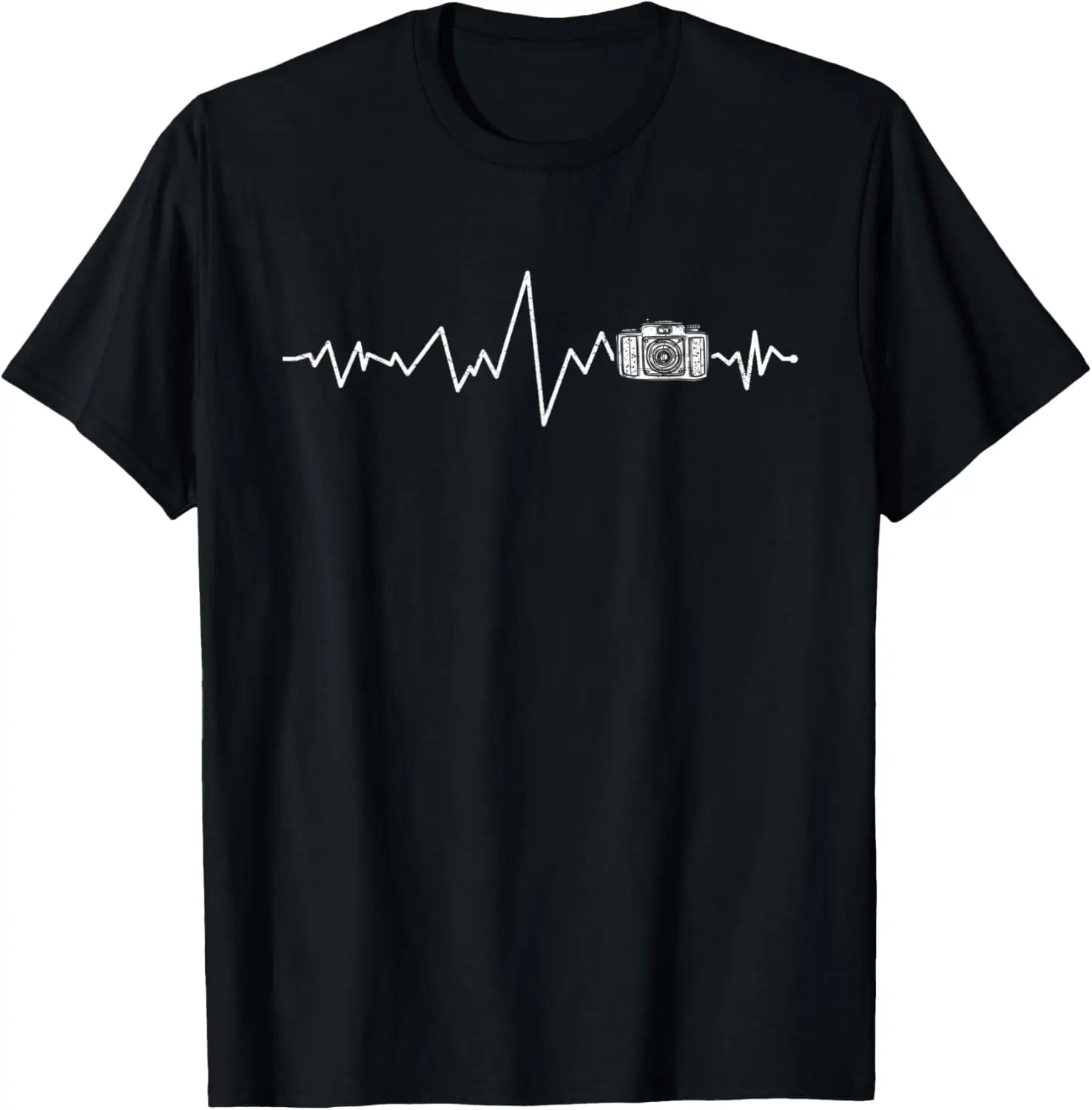 

Distressed Camera Photography Heartbeat Camera Photographer T-Shirt