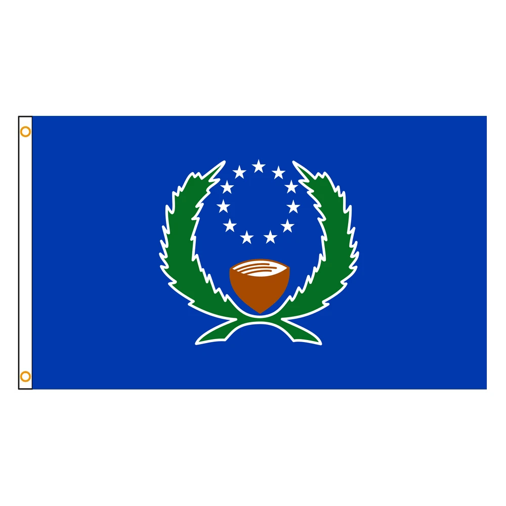 60×90 90x150 120×180CM Chuuk Kosrae Pohnpei Yap State of the Federated States of Micronesia Emblem Flag Polyester Printed