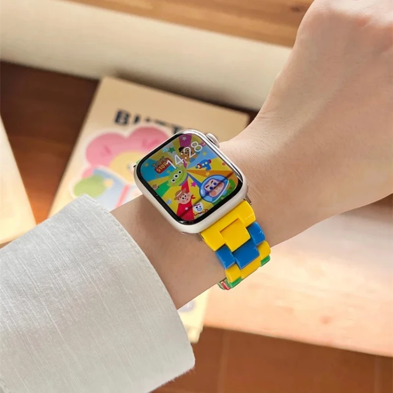 Lego Blocking WatchBand for IWatch Ultra 10 9 8 7 6 5 4 SE Plastic Bracelet Strap Unisex for Apple Watch Various Sizes 42mm-49mm