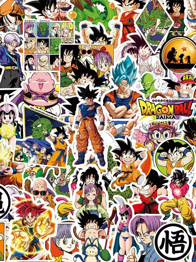 10/30/82 Stück Anime Dragon Ball Cartoon Graffiti Aufkleber Coole Son Goku Anime Aufkleber Spielzeug DIY Skateboard Auto DIY Sticker Geschenke
