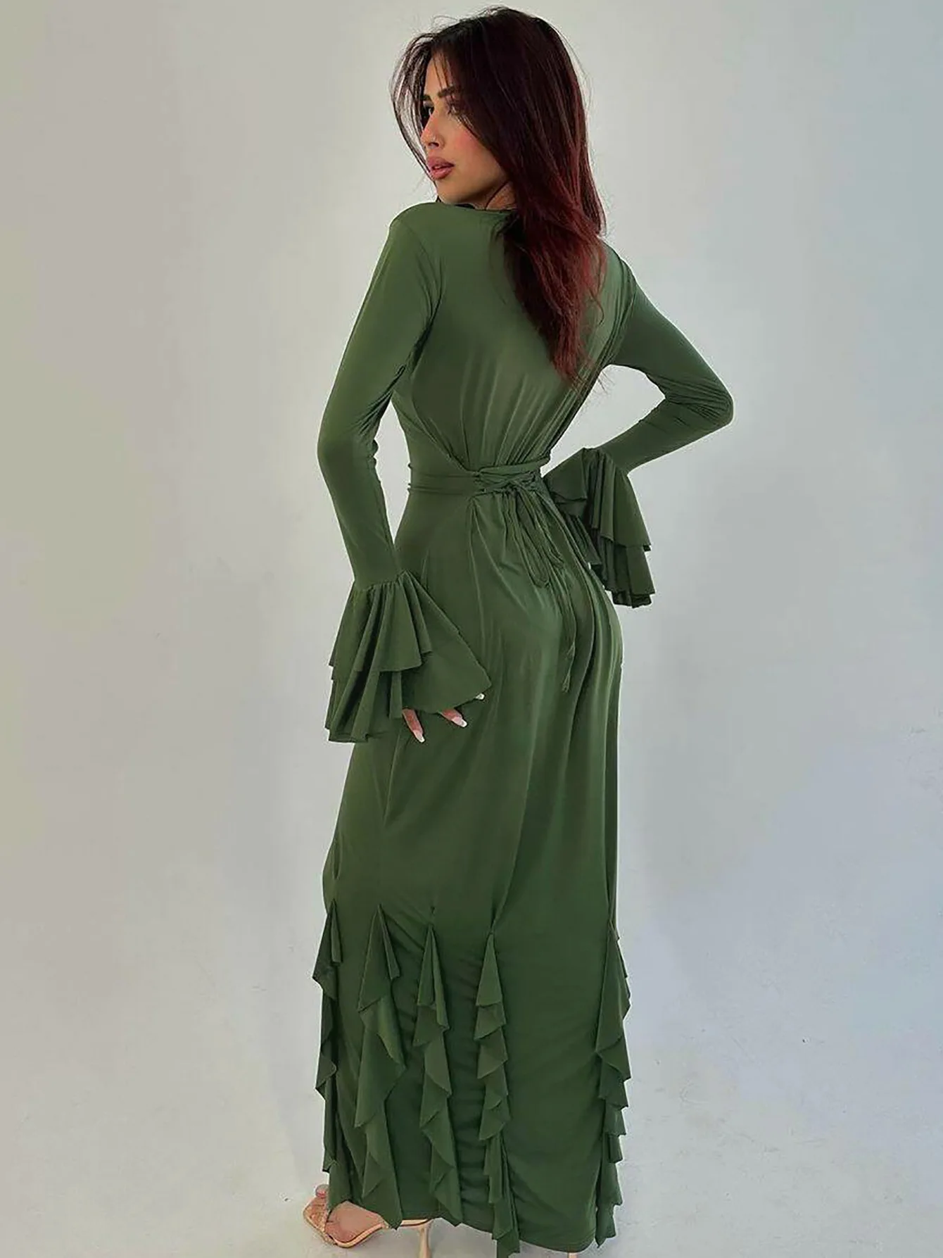 فساتين نسائية بوهو ربيع محبوك مضلع كولوربلوك رقبة قارب سليم صالح ملابس الشارع العصرية مجموعة فتاة باردة التنقل الحضري