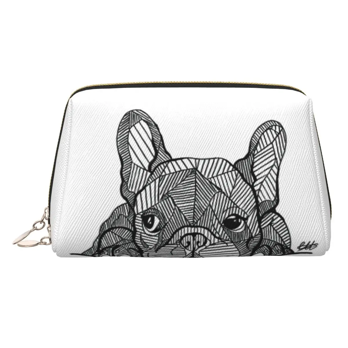 

Французский бульдог, щенок, женские косметички, дорожный органайзер для макияжа, сумка для хранения туалетных принадлежностей, Dopp Kit Box