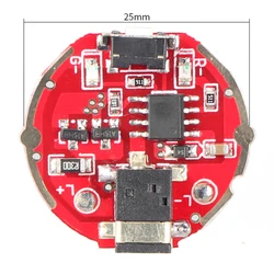 Latarka z płyta sterownicza ładowania USB28 25mm obwód zasilania T6/L2 żarówka 26650 bateria