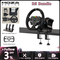 MOZA Racing R5 Direct Drive Wheel Base 5.5 N·m Peak Torque APP Cloud Control with ES Steering Wheel ,Pedals,Table Clamp