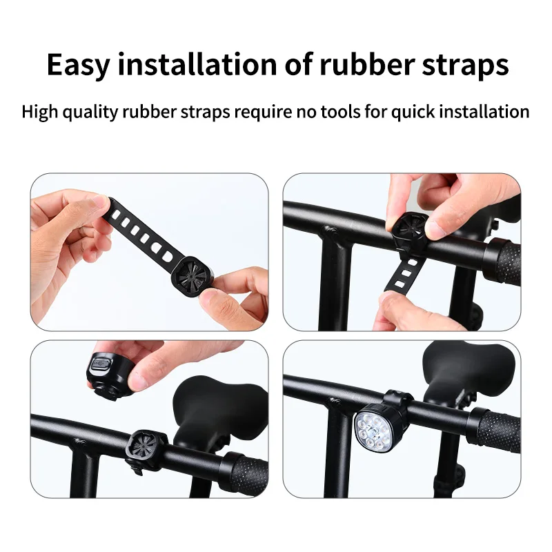 Luce per bicicletta MTB impermeabile Alimentata a batteria Avvertimento Fanale posteriore per bicicletta Set di luci per bicicletta a LED Faro e fanale posteriore per bicicletta