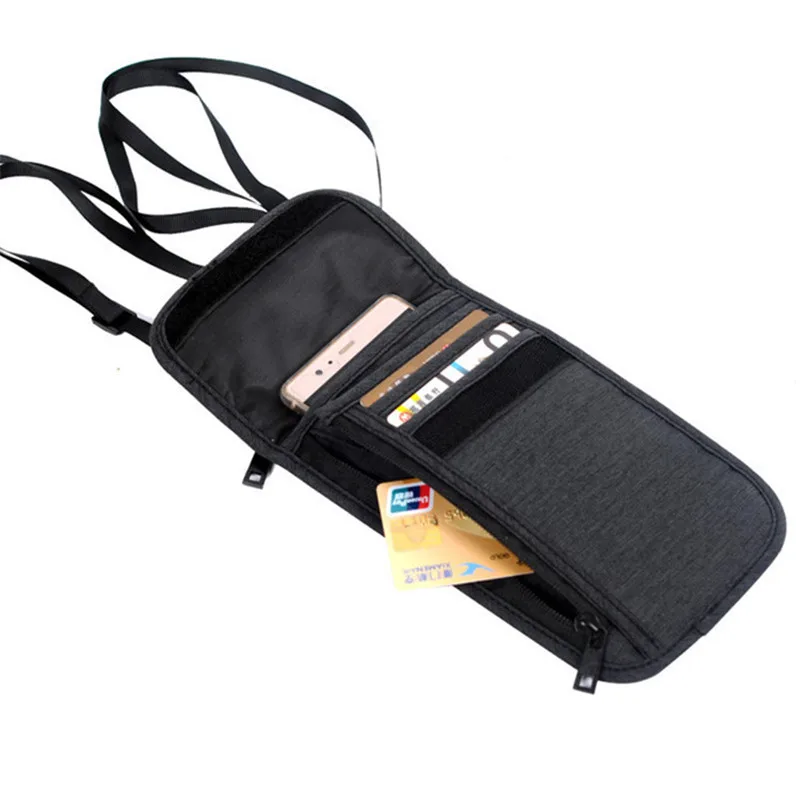 Neck Hanging Travel Accessory Passport Cover Wallet Credit ID Card Holder Air Tickets Package Case Unisex Storage Organizer bag