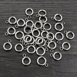 30pcs 316L Stainless Steel Small Loop Hoops Rings Circle Connector Diy Jewelry Findings Accessories for Bracelet Neckalce