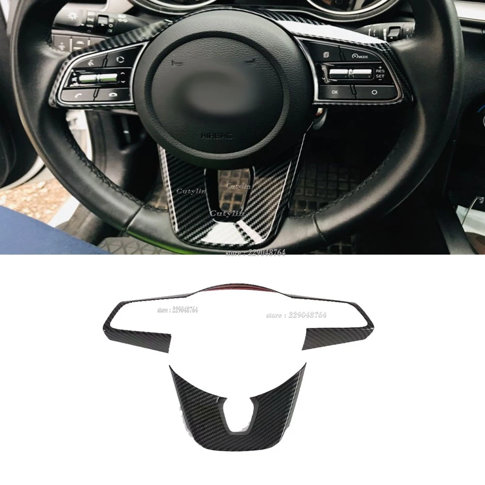 Interior Accessories Car steering wheel button Sticker Decoration Cover Trim For KIA Ceed Forte K3 Seltos XCeed Sonet ProCeed