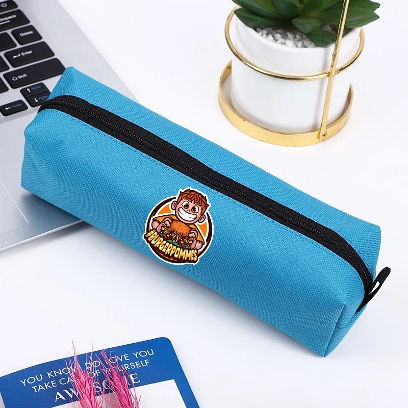 Burgerpommes Icrimax Pencil Case Boy Girl Cartoon Anime Stationery Bag Student Large Capacity Stationery Storage Bag School Gift