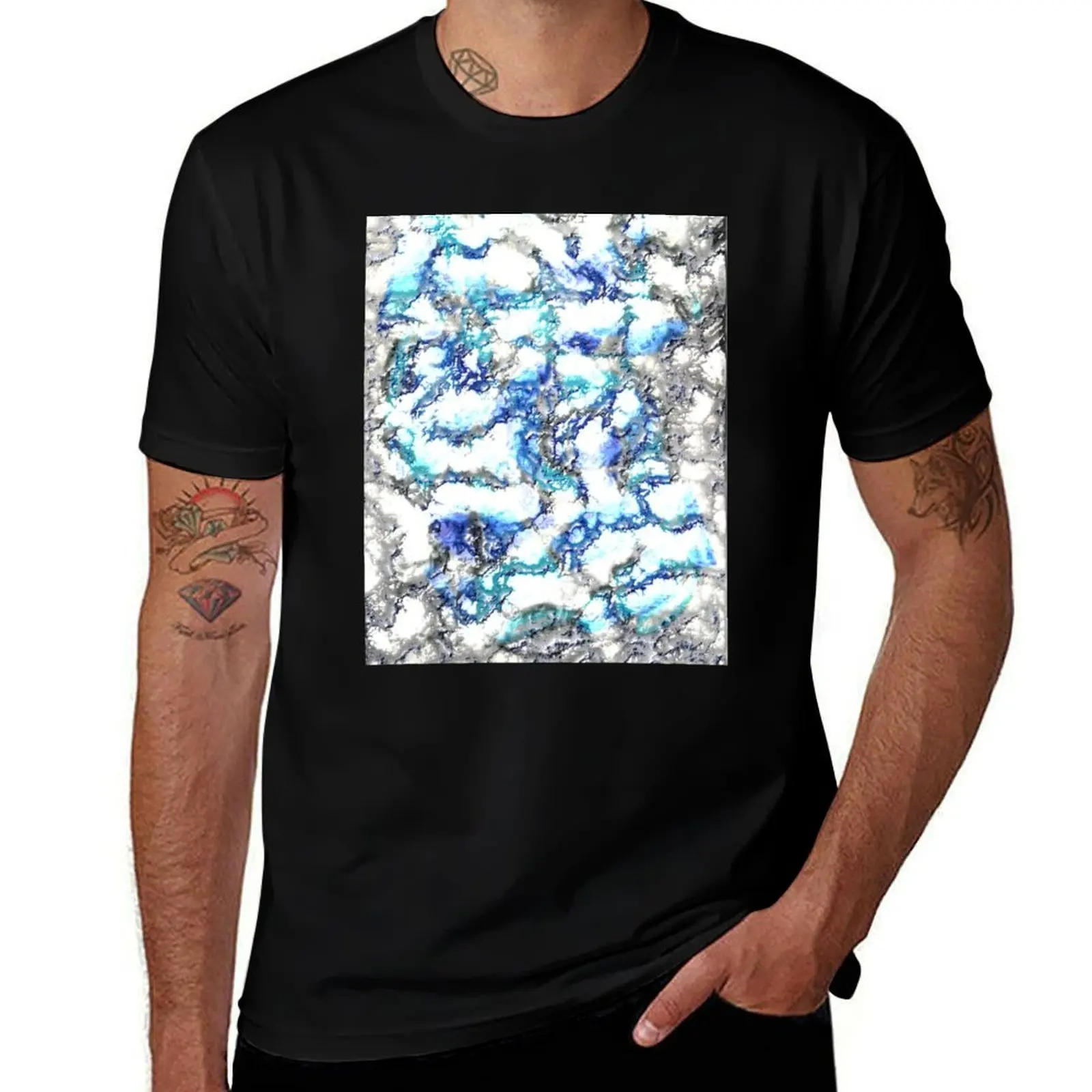 

Very Blue Cracked Lava T-Shirt anime t shirts anime shirt plus sizes cute clothes mens t shirts