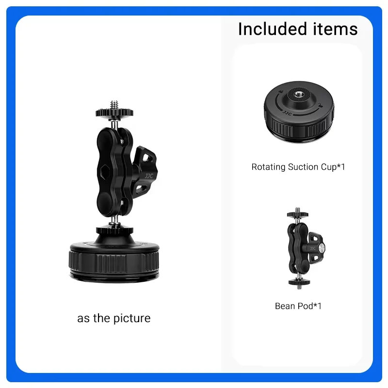 JJC Camera Rotate Suction Cup Mount Vacuum Suction Mount For DJI Action 6 5 Pro 4 Gopro Hero 13 12 11 Insta360 X6 X5 X4 Phones