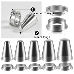 3pcs/Set Surgical Steel Tapers Plugs Ear Expander Tunnel Piercing Internally Threaded Screw Ear Gauges Jewelry 22mm-30mm