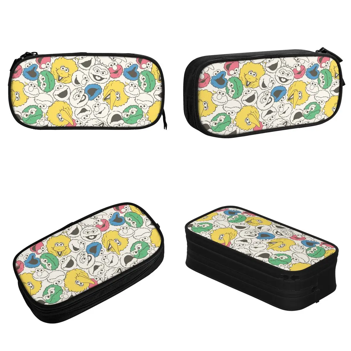 Sesamed Sweet Streets Pencil Case Lovely Cartoon Pen Holder Pencil Bags for Student Large Storage Students Gift Pencil Box