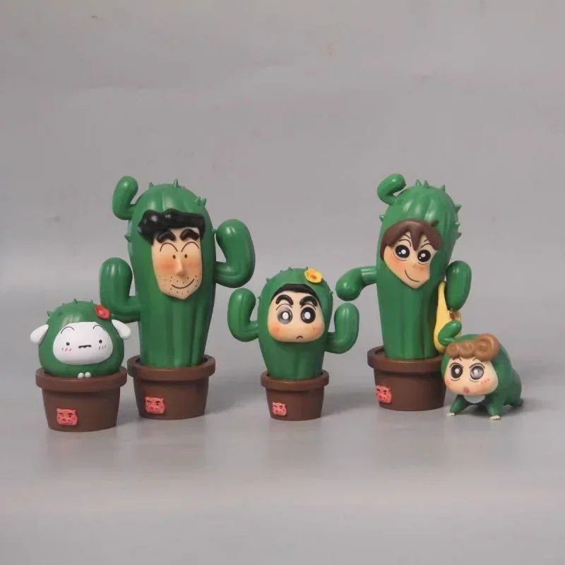 

Crayon Shin-chan Family 6-14cm Portrait Cos Cactus Shape Animation Doll Statue Model Ornament Toy Hand Figure Decoration Gift