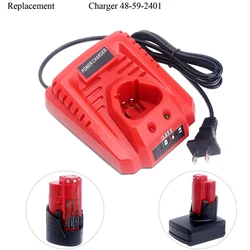 Cargador de batería de iones de litio para Milwaukee M, 12 N12, 48-59-2401, 48-11-2402, 10,8 V, 12V