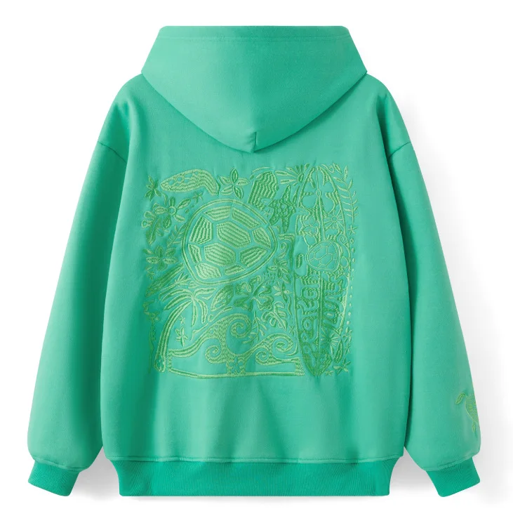 

Women Sweatshirt Streetwear Couples Tops Casual Loose Hoodie New Spring Autumn Winter Sea Turtle Embroidery Hooded Pullover