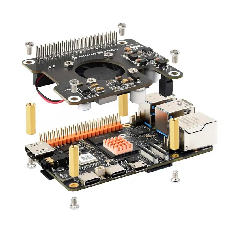 RDK X5 PoE Module Power Over Ethernet/ IEEE 802.3af/at PoE Onboard active cooling fan For D-Robotics RDK X5