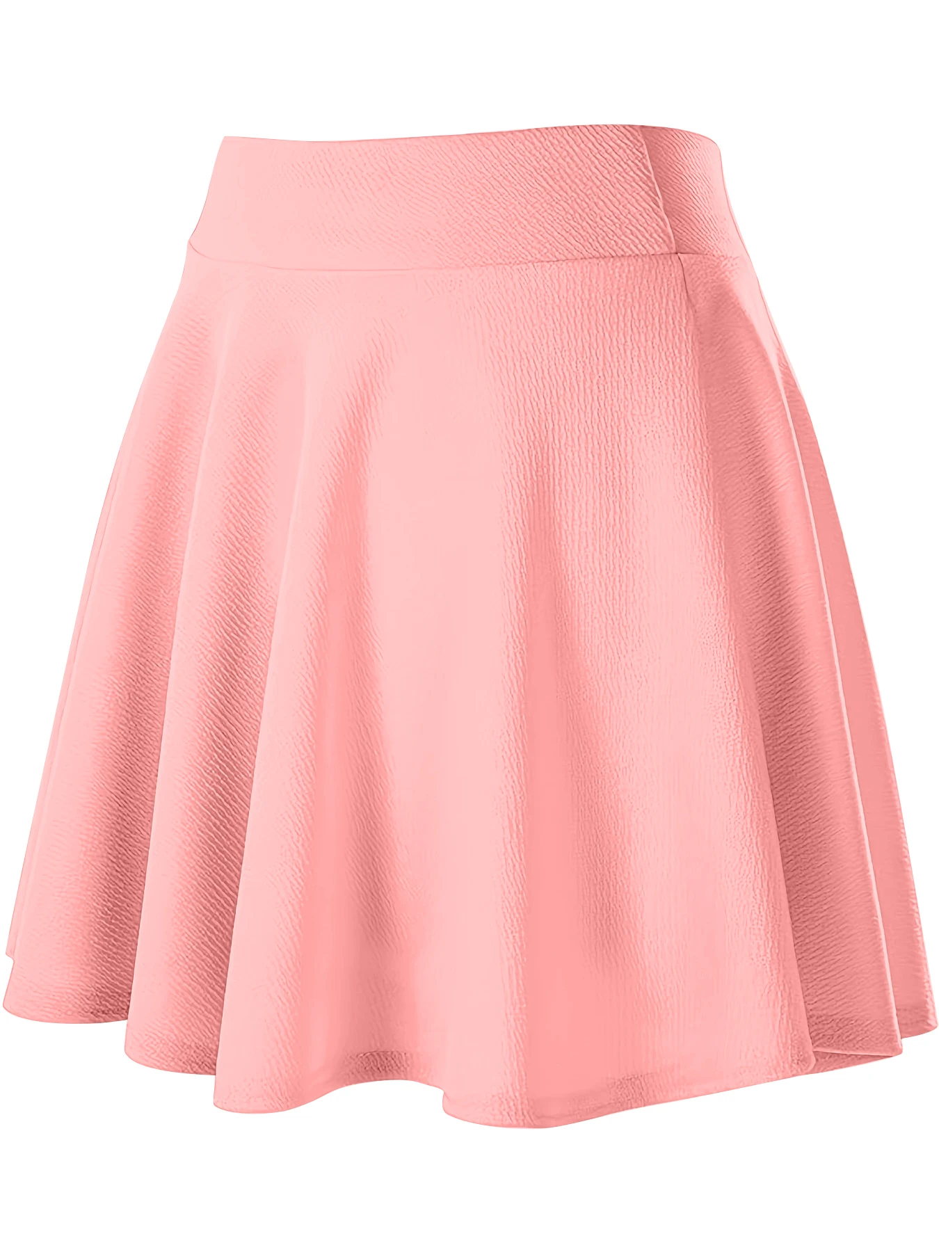 여성 신상 패션 솔리드 컬러 캐주얼 편안한 하이웨이스트 스커트, 미니 플리츠 스커트