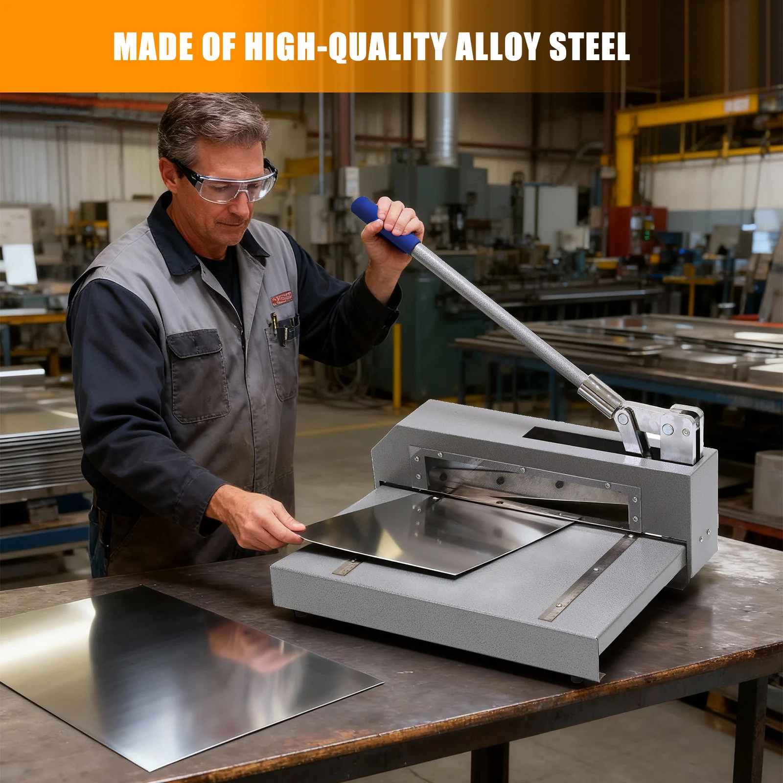 

Manual Guillotine Metal Shear Heavy Duty Metal Steel Aluminum Copper Sheet Cutter for Cutting Steel Copper PCB Board