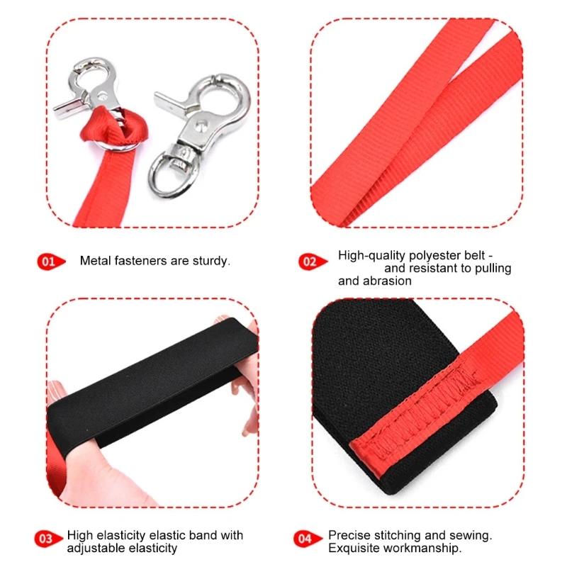 2Pcs or 4Pcs Set Polyester Ski Gloves Attachment Loss Proof Tether for Long Time Use in Winter Adventure