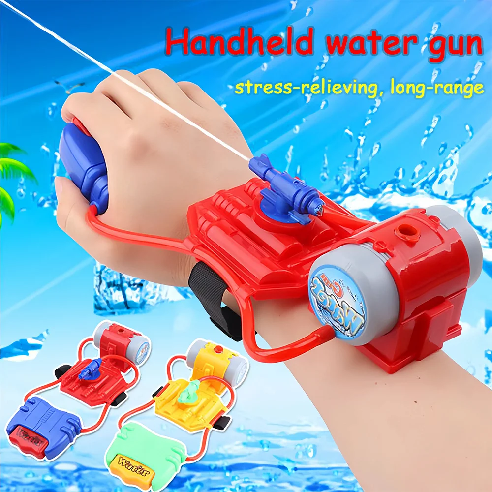 Pistola de agua con pulsera para niños – Squirt Blaster de largo alcance para piscina de verano, playa y juguetes acuáticos al aire libre, regalo perfecto para niños
