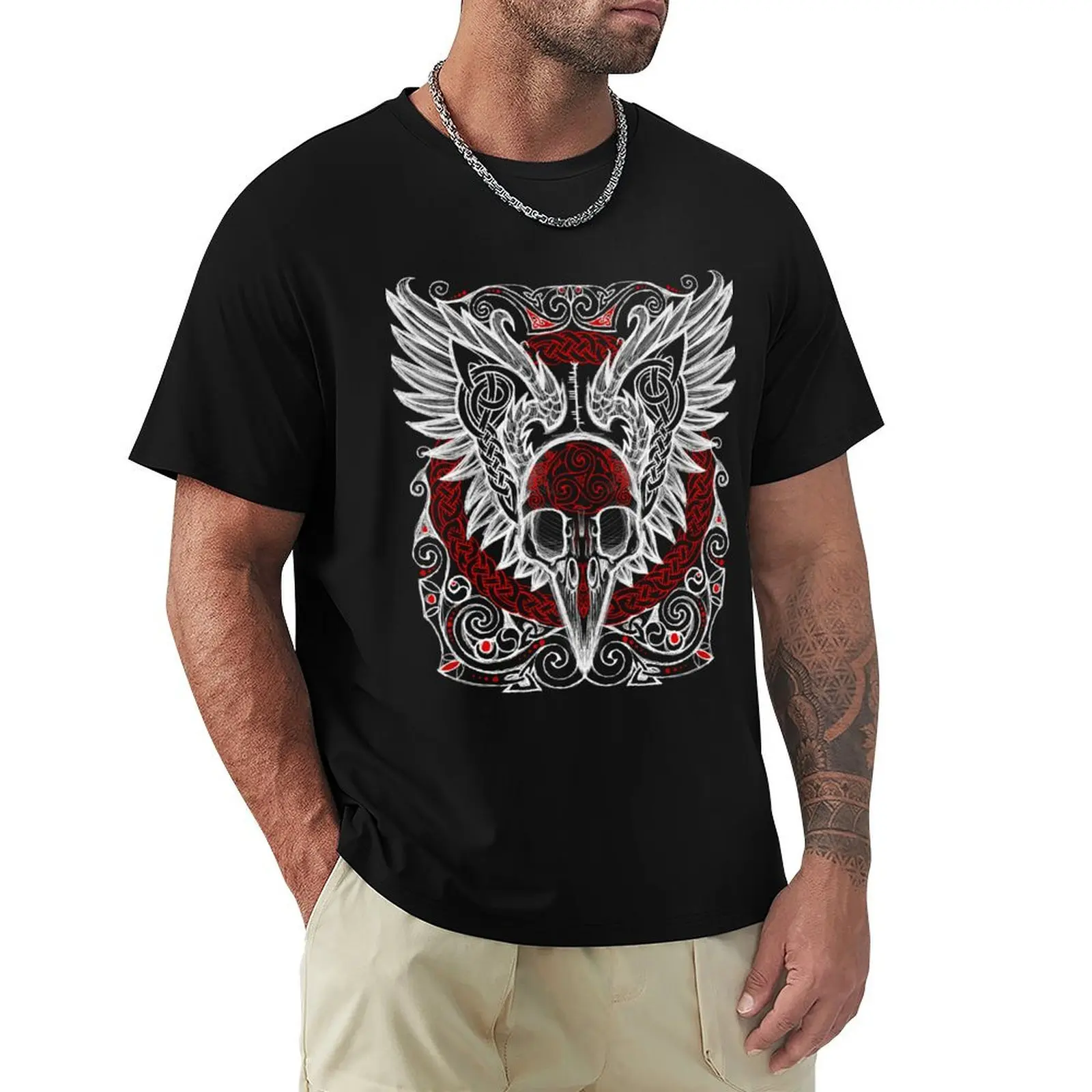 

Badb Catha (Battle Crow) T-Shirt funny costumes clothes gifts for boyfriend Men's t-shirt