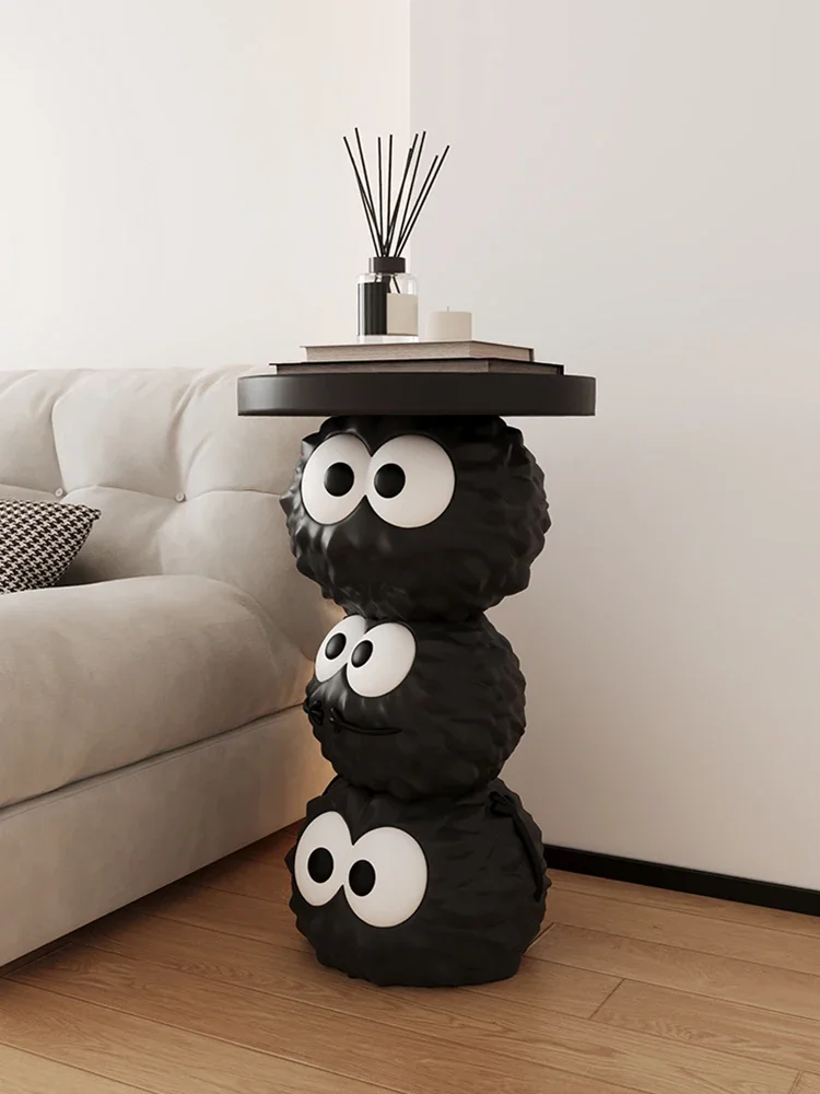 Creative Cartoon Coal Ball Coffee Table,Sculpture Resin Living Room,TV Cabinet,Sofa Side Table,Floor Large Decor Customized