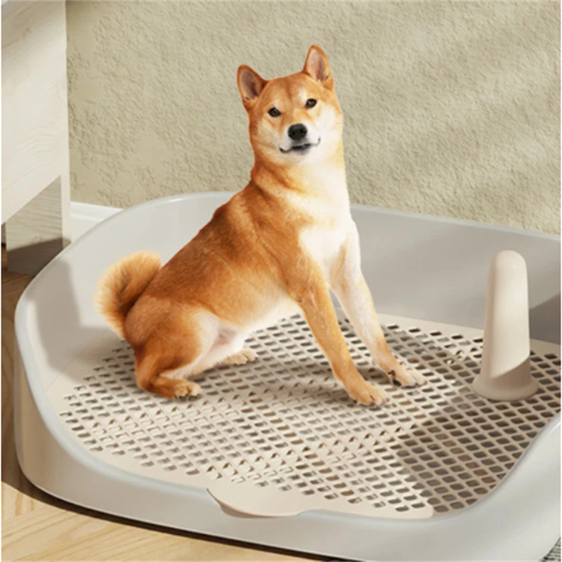 Plateau de toilette Portable en plastique pour chien, pot pour animaux de compagnie, urinoir d'entraînement, facile à nettoyer, treillis en maille antidérapant, fournitures de nettoyage pour chiot