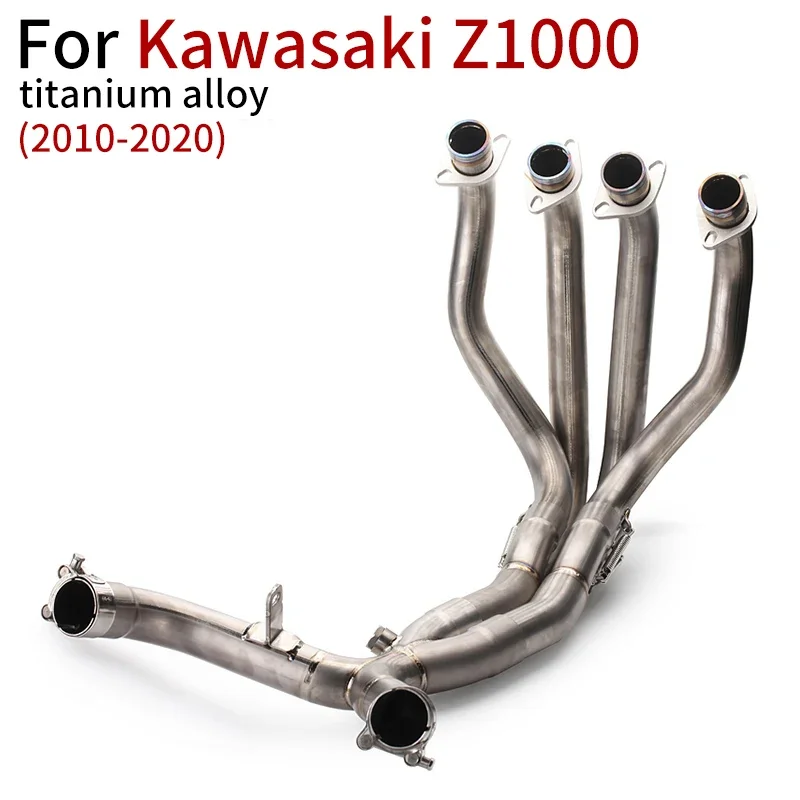Motorcycle suitable for Kawasaki Z1000 2010-2020 front section connection stainless steel titanium alloy exhaust pipe image 5